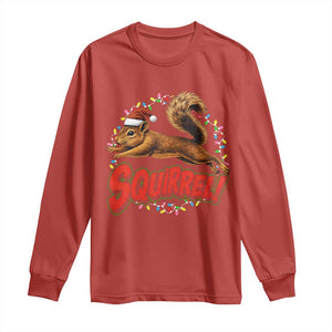 Funny Christmas Squirrel Long Sleeve Shirt Xmas Vacation Holiday Movie TS11 Red Print Your Wear