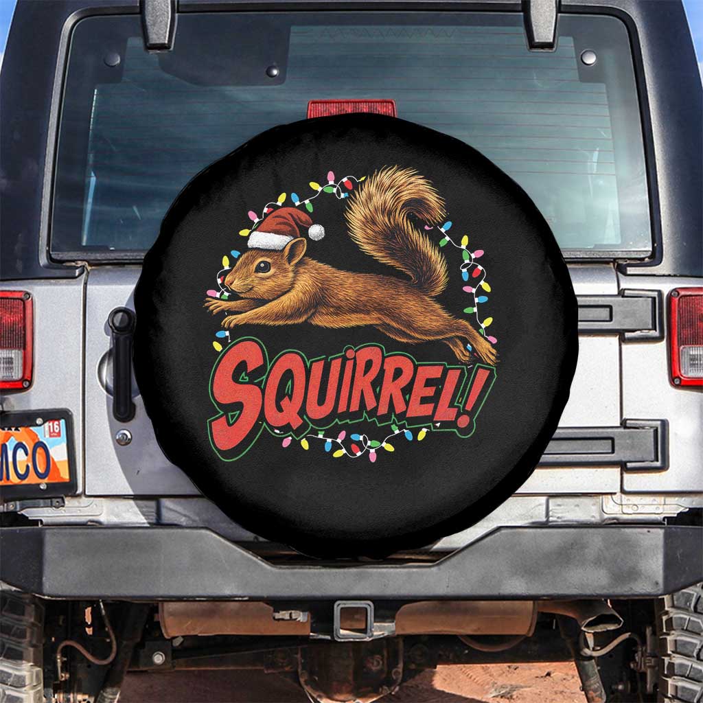 Funny Christmas Squirrel Spare Tire Cover Xmas Vacation Holiday Movie TS11 No hole Black Print Your Wear