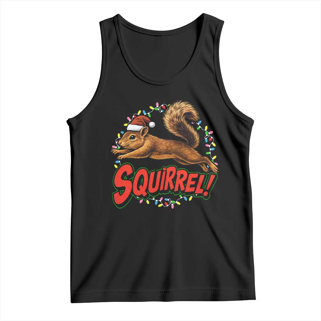 Funny Christmas Squirrel Tank Top Xmas Vacation Holiday Movie TS11 Black Print Your Wear
