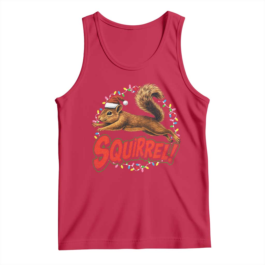 Funny Christmas Squirrel Tank Top Xmas Vacation Holiday Movie TS11 Red Print Your Wear