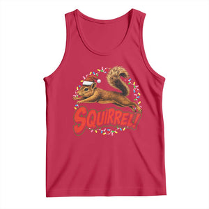 Funny Christmas Squirrel Tank Top Xmas Vacation Holiday Movie TS11 Red Print Your Wear