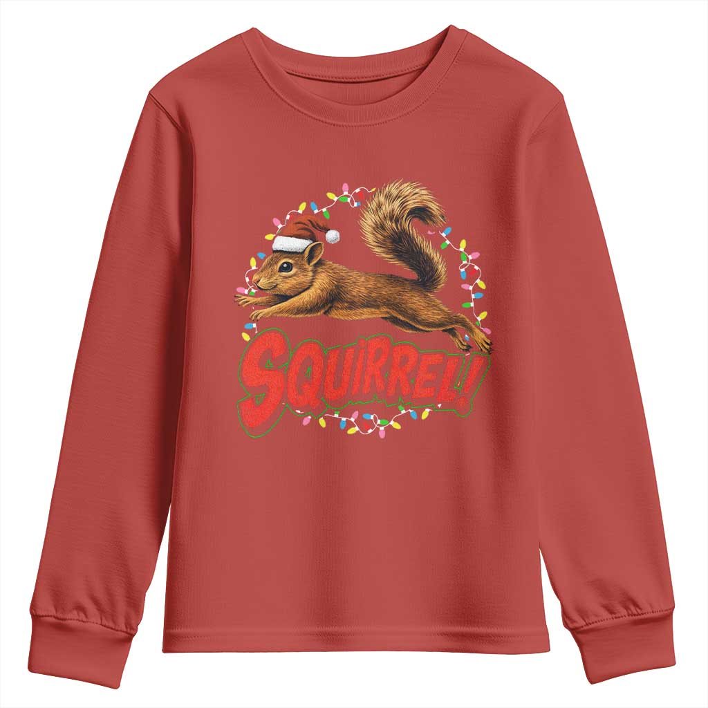 Funny Christmas Squirrel Youth Sweatshirt Xmas Vacation Holiday Movie TS11 Red Print Your Wear