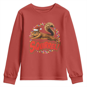 Funny Christmas Squirrel Youth Sweatshirt Xmas Vacation Holiday Movie TS11 Red Print Your Wear