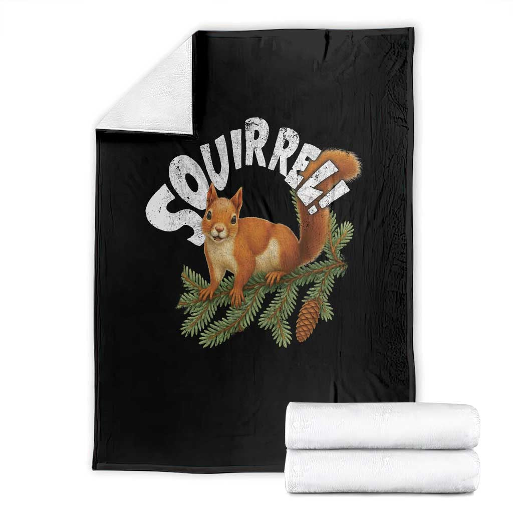 Funny Christmas Squirrel Throw Blanket Xmas Vacation Holiday Movie Pine Tree TS11 Black Print Your Wear