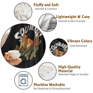 Funny Christmas Squirrel Throw Blanket Xmas Vacation Holiday Movie Pine Tree TS11 Print Your Wear