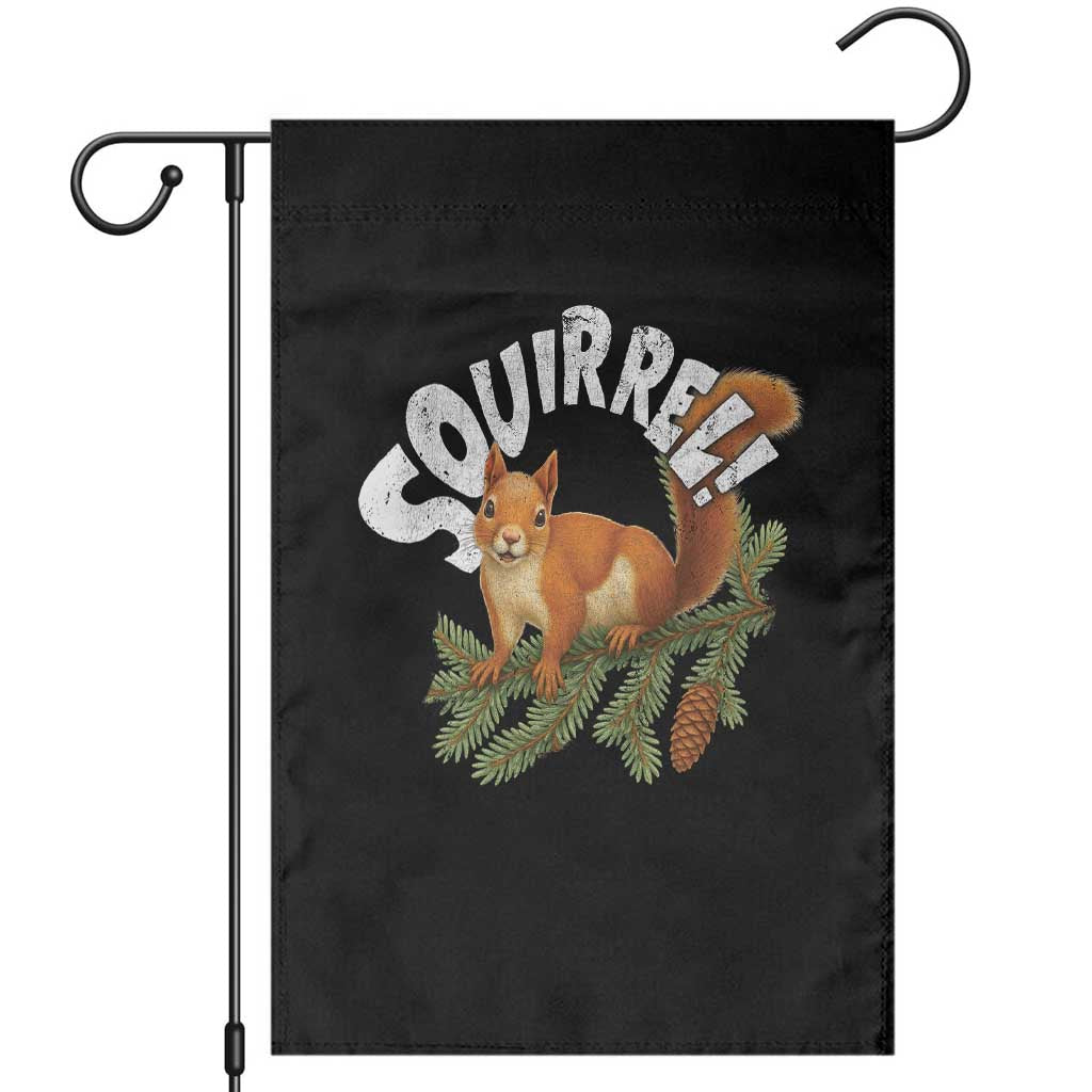 Funny Christmas Squirrel Garden Flag Xmas Vacation Holiday Movie Pine Tree TS11 Black Print Your Wear