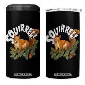 Funny Christmas Squirrel 4 in 1 Can Cooler Tumbler Xmas Vacation Holiday Movie Pine Tree TS11 One Size: 16 oz Black Print Your Wear