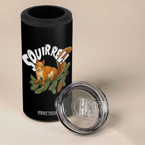 Funny Christmas Squirrel 4 in 1 Can Cooler Tumbler Xmas Vacation Holiday Movie Pine Tree TS11 Print Your Wear