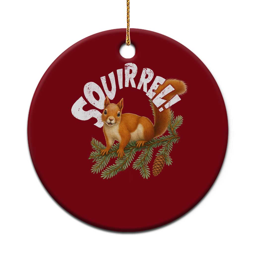 Funny Christmas Squirrel Ceramic Ornament Xmas Vacation Holiday Movie Pine Tree TS11 1pc Red Print Your Wear