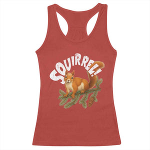 Funny Christmas Squirrel Racerback Tank Top Xmas Vacation Holiday Movie Pine Tree TS11 Red Print Your Wear