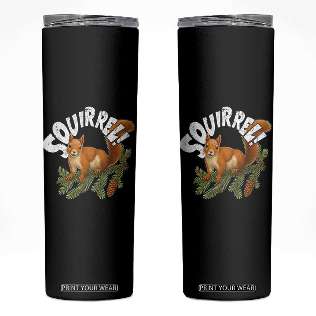 Funny Christmas Squirrel Skinny Tumbler Xmas Vacation Holiday Movie Pine Tree TS11 Black Print Your Wear
