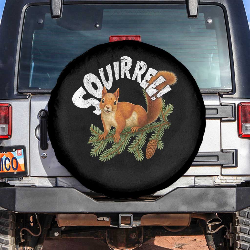 Funny Christmas Squirrel Spare Tire Cover Xmas Vacation Holiday Movie Pine Tree TS11 No hole Black Print Your Wear