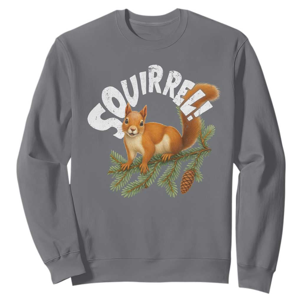 Funny Christmas Squirrel Sweatshirt Xmas Vacation Holiday Movie Pine Tree TS11 Charcoal Print Your Wear