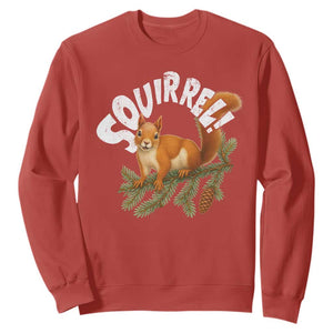 Funny Christmas Squirrel Sweatshirt Xmas Vacation Holiday Movie Pine Tree TS11 Red Print Your Wear