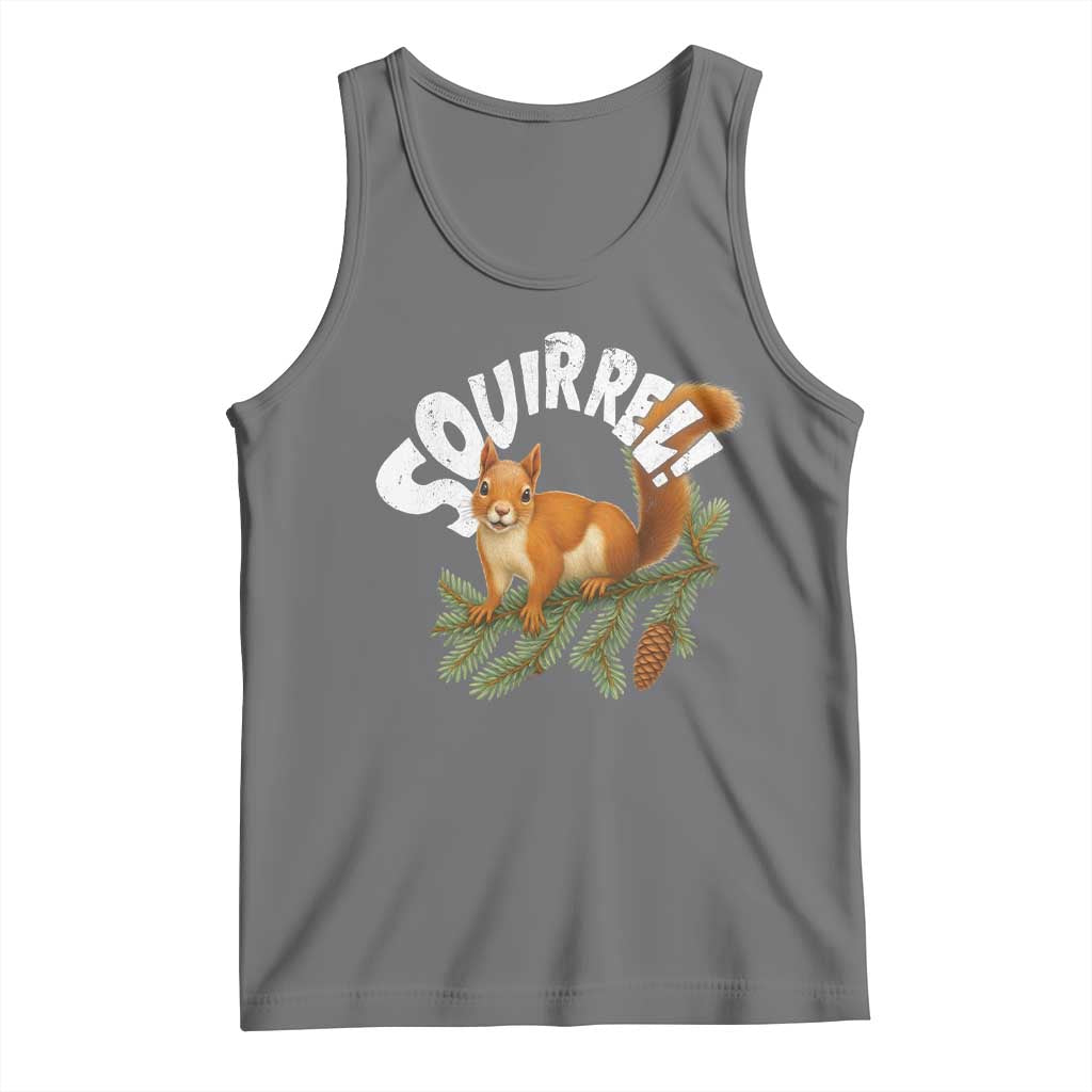Funny Christmas Squirrel Tank Top Xmas Vacation Holiday Movie Pine Tree TS11 Black Heather Print Your Wear