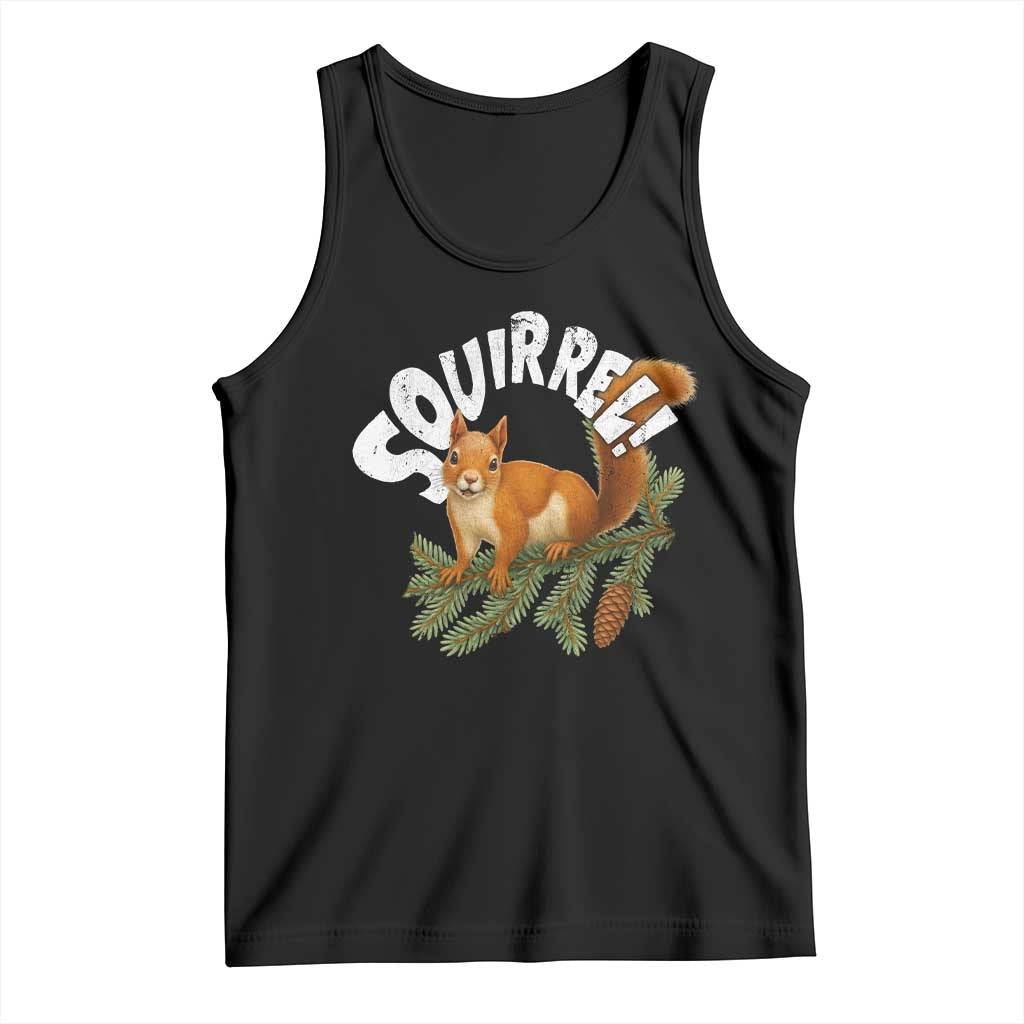 Funny Christmas Squirrel Tank Top Xmas Vacation Holiday Movie Pine Tree TS11 Black Print Your Wear