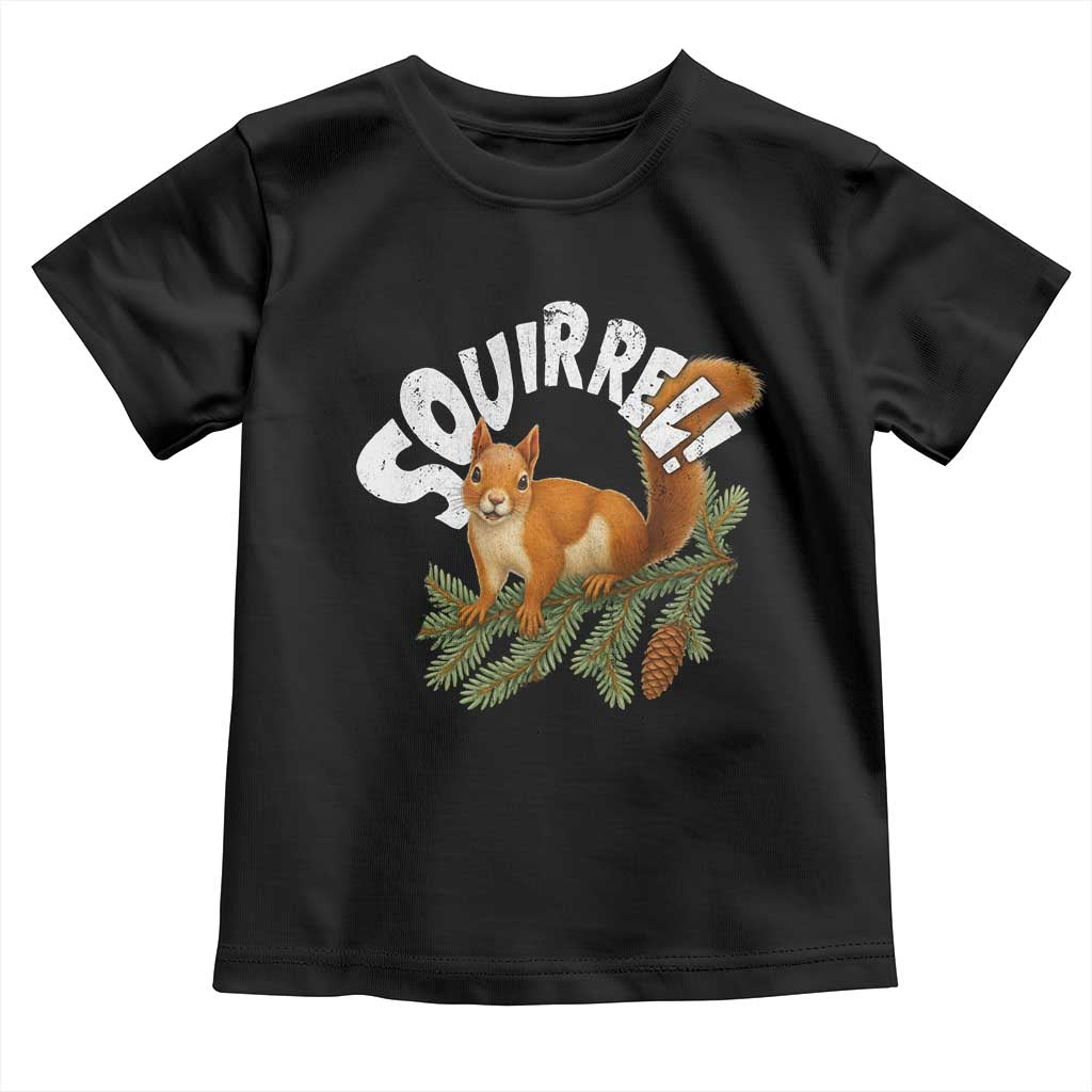 Funny Christmas Squirrel Toddler T Shirt Xmas Vacation Holiday Movie Pine Tree TS11 Black Print Your Wear