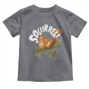 Funny Christmas Squirrel Toddler T Shirt Xmas Vacation Holiday Movie Pine Tree TS11 Charcoal Print Your Wear