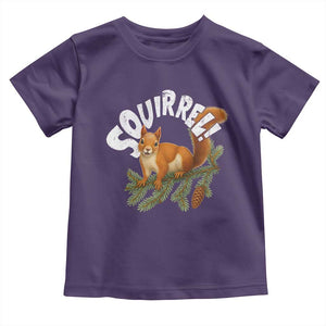 Funny Christmas Squirrel Toddler T Shirt Xmas Vacation Holiday Movie Pine Tree TS11 Purple Print Your Wear