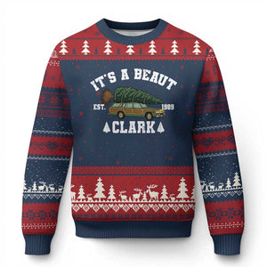 Its A Beaut Clark Ugly Christmas Sweater Funny Xmas Vacation Holiday Movie TS11 Navy Red Print Your Wear