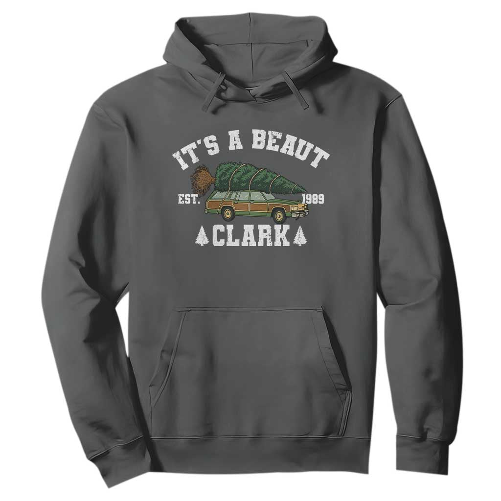 Its A Beaut Clark Hoodie Funny Christmas Vacation Holiday Movie TS11 Dark Heather Print Your Wear