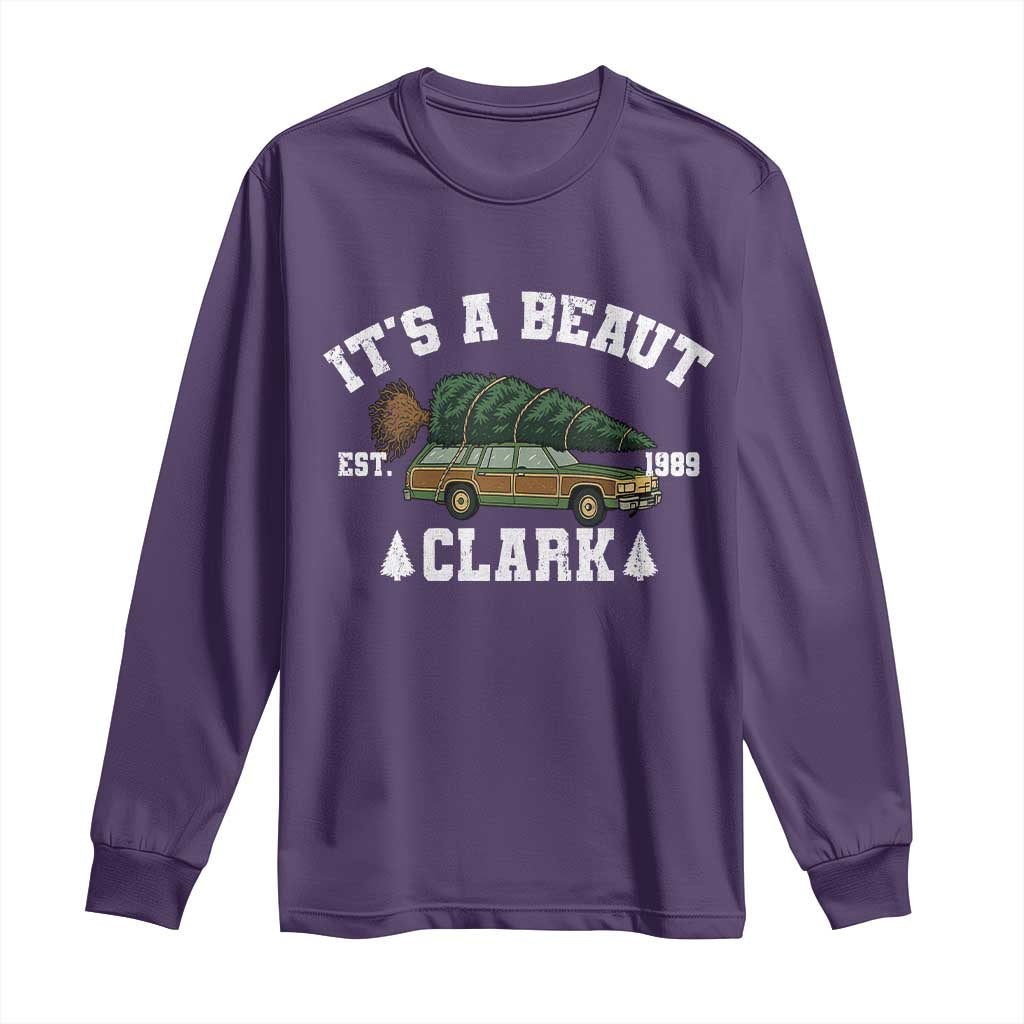 Its A Beaut Clark Long Sleeve Shirt Funny Christmas Vacation Holiday Movie TS11 Purple Print Your Wear