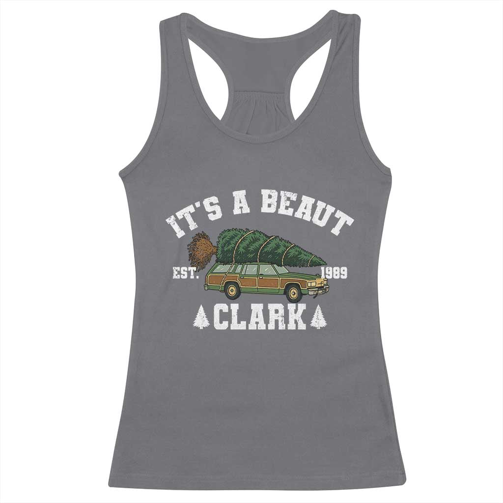 Its A Beaut Clark Racerback Tank Top Funny Christmas Vacation Holiday Movie TS11 Charcoal Print Your Wear