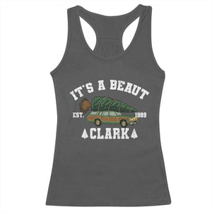 Its A Beaut Clark Racerback Tank Top Funny Christmas Vacation Holiday Movie TS11 Dark Heather Print Your Wear