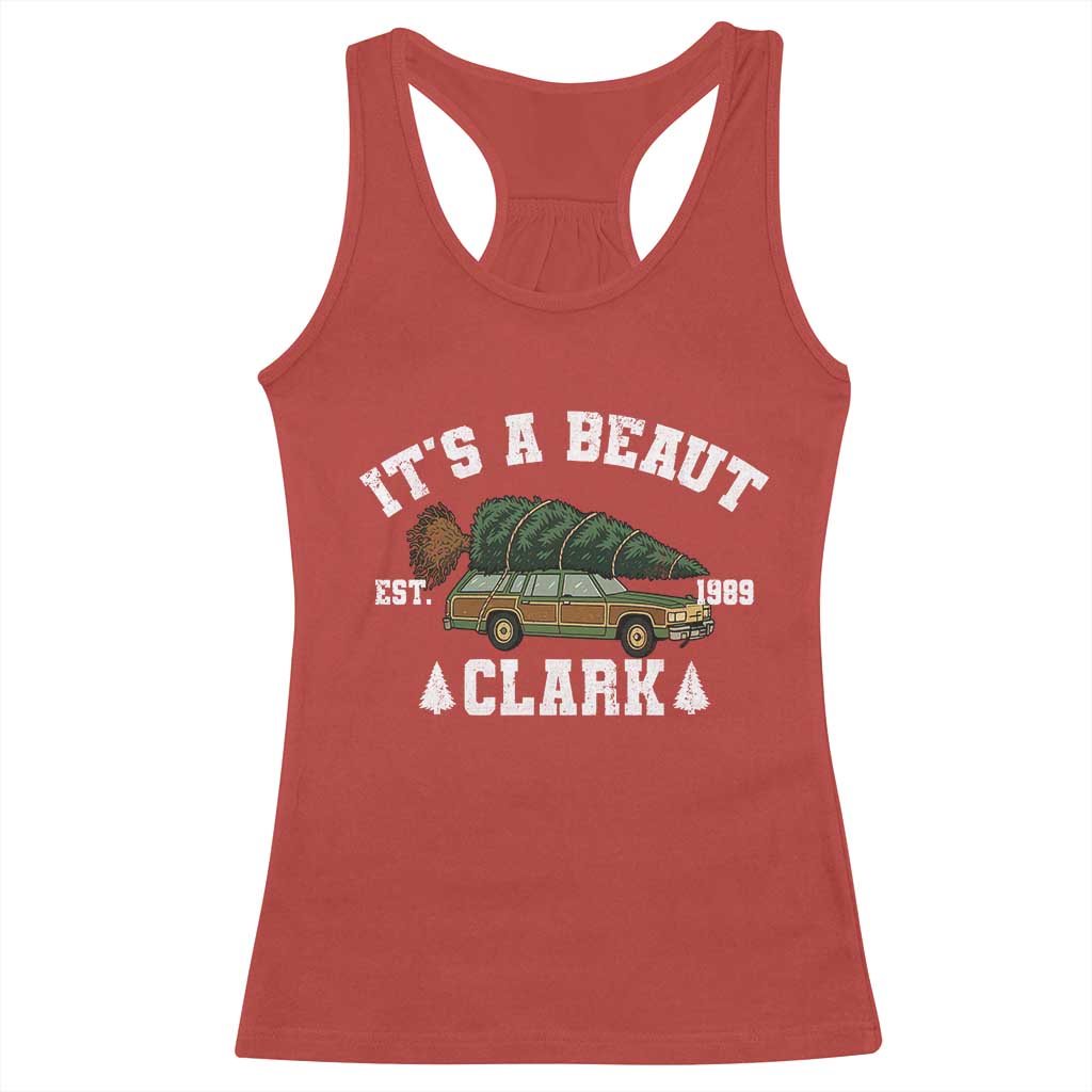 Its A Beaut Clark Racerback Tank Top Funny Christmas Vacation Holiday Movie TS11 Red Print Your Wear