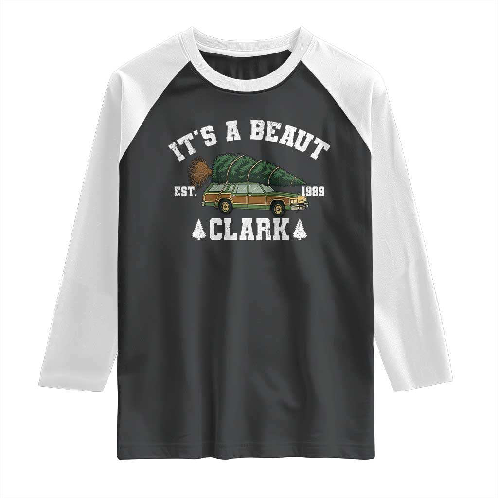 Its A Beaut Clark Raglan Shirt Funny Christmas Vacation Holiday Movie TS11 Black White Print Your Wear