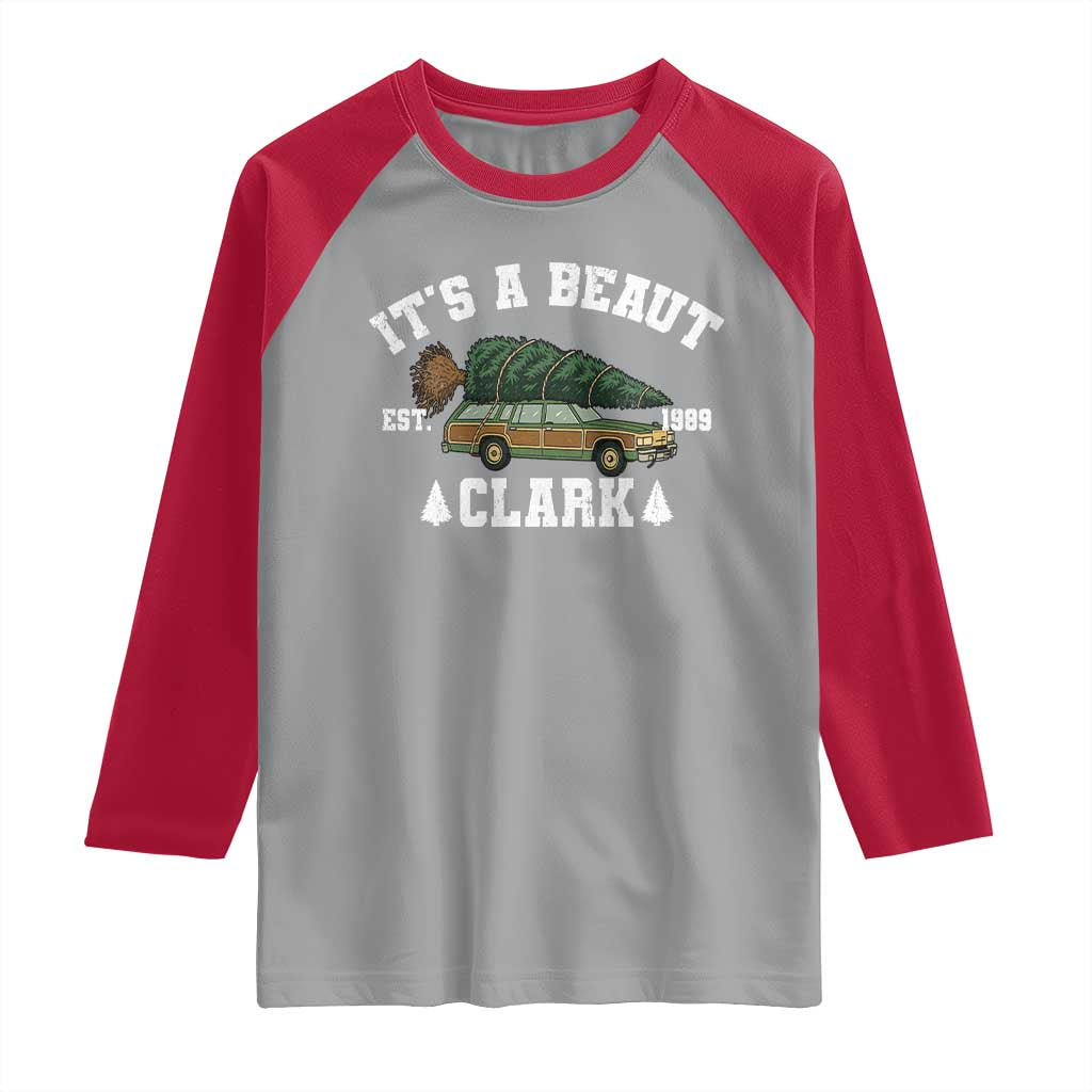 Its A Beaut Clark Raglan Shirt Funny Christmas Vacation Holiday Movie TS11 Sport Gray Red Print Your Wear