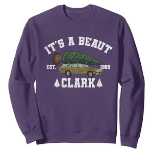Its A Beaut Clark Sweatshirt Funny Christmas Vacation Holiday Movie TS11 Purple Print Your Wear