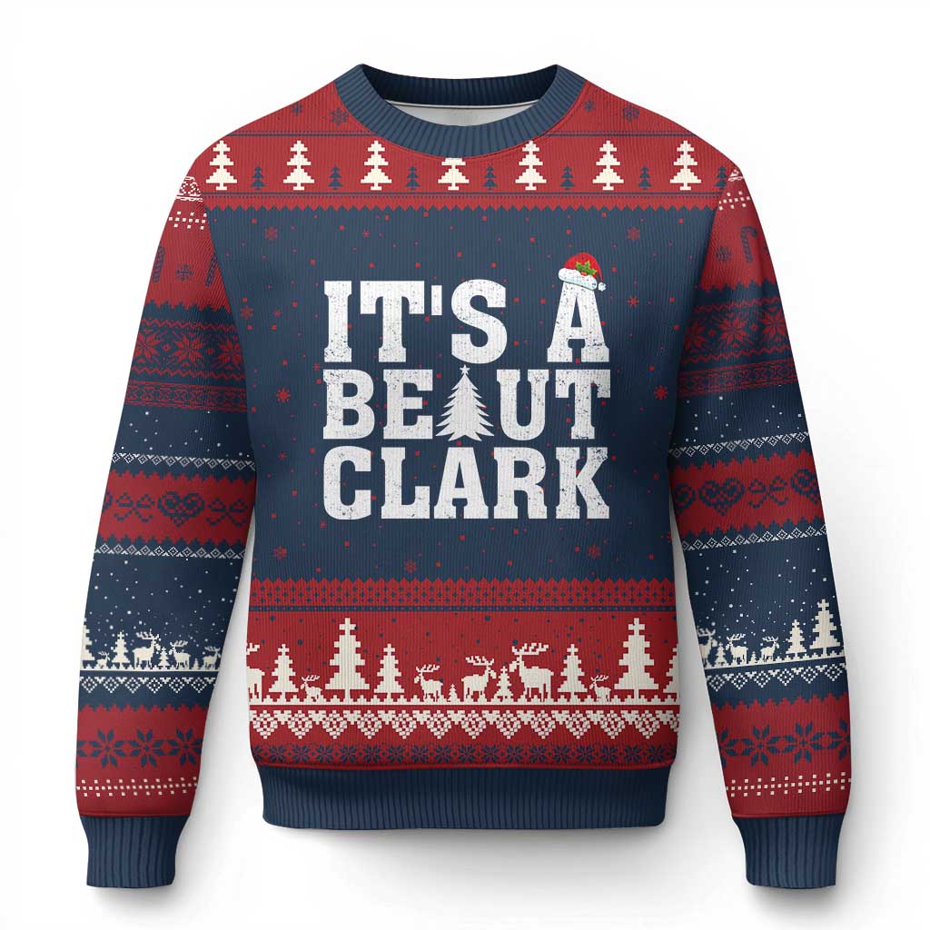 Funny Xmas Movie Its A Beaut Clark Ugly Christmas Sweater Xmas Vacation Holiday TS11 Navy Red Print Your Wear