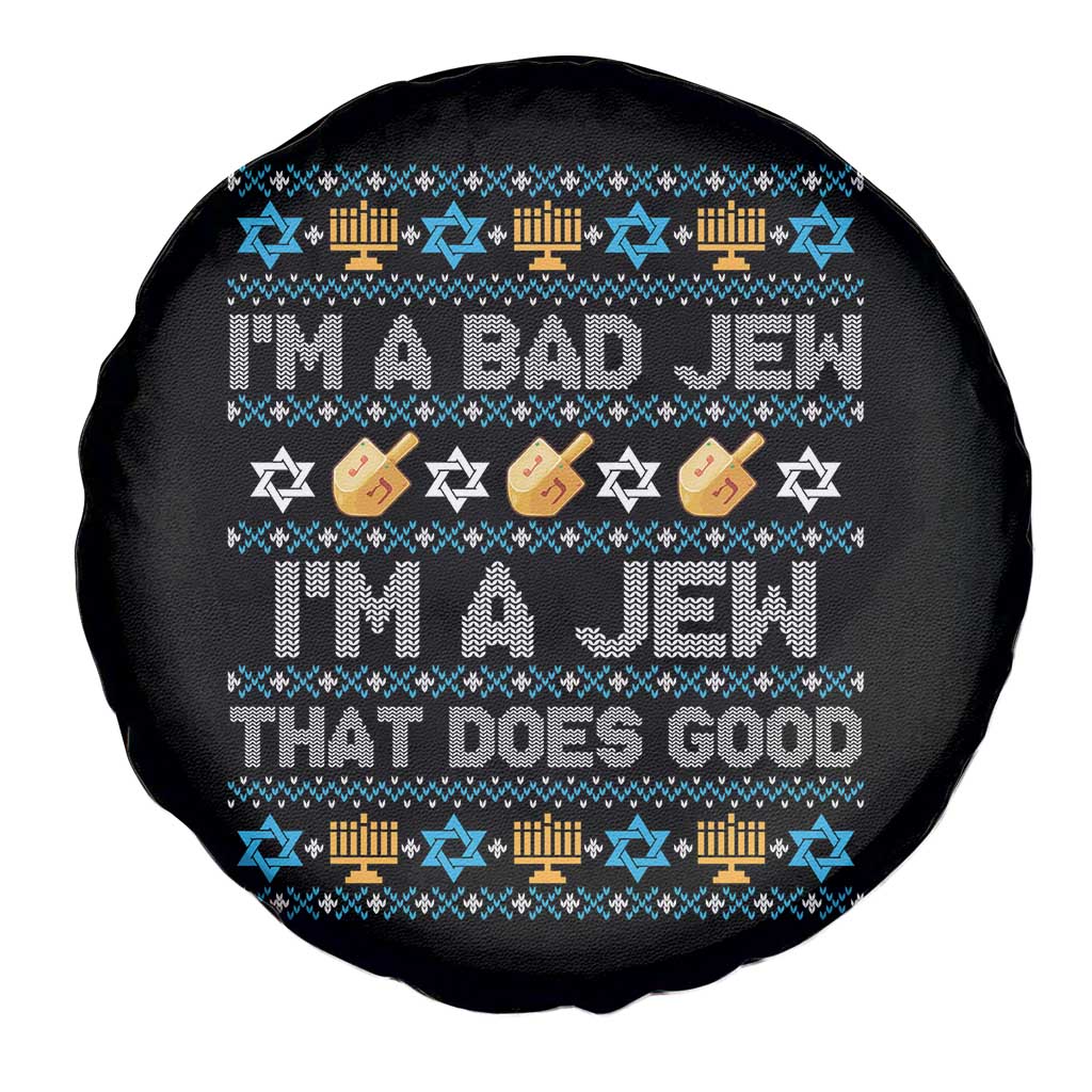 Funny Jewish Hanukkah Spare Tire Cover I Am A Bad Jew I Am A Jew That Does Good TS11 Print Your Wear