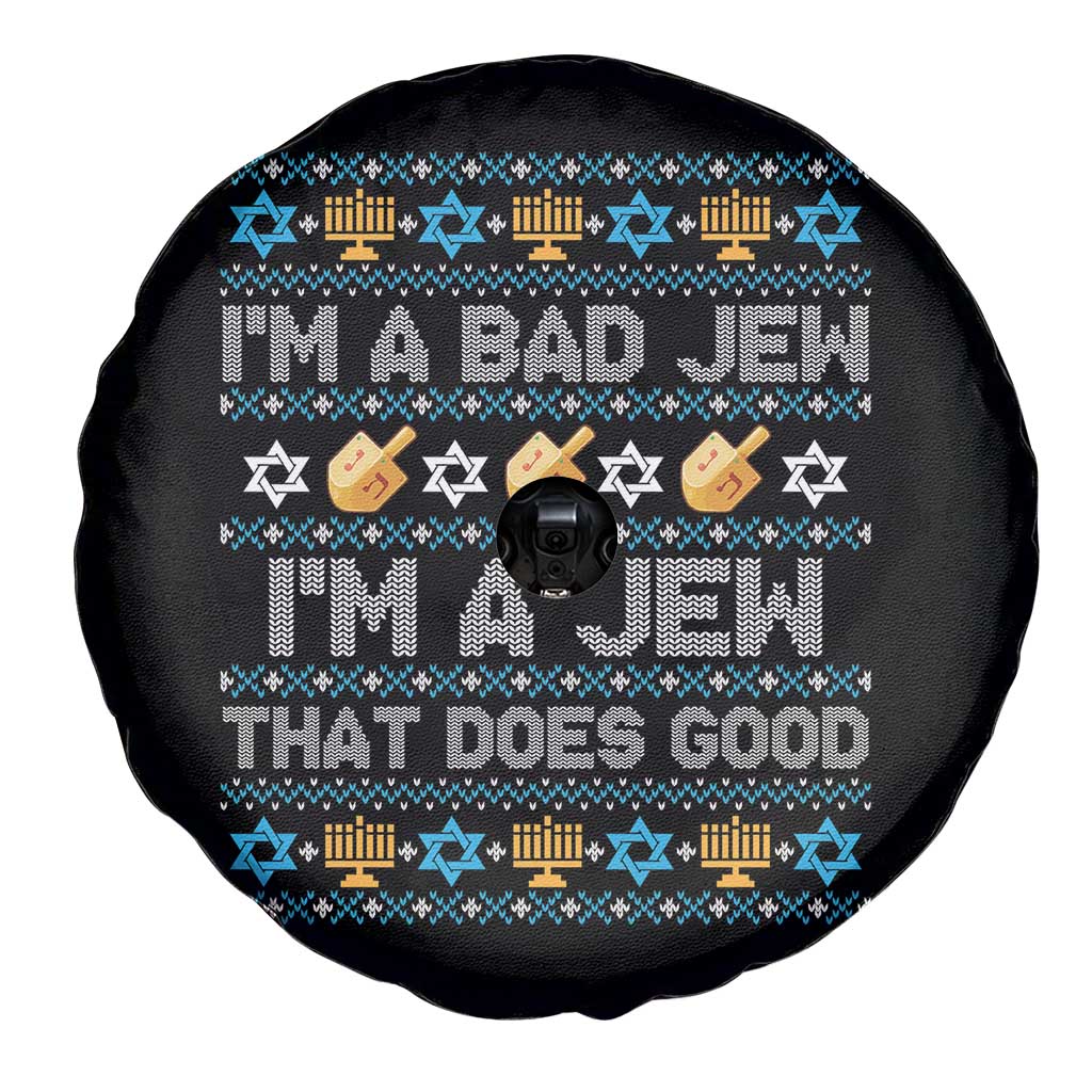 Funny Jewish Hanukkah Spare Tire Cover I Am A Bad Jew I Am A Jew That Does Good TS11 Print Your Wear