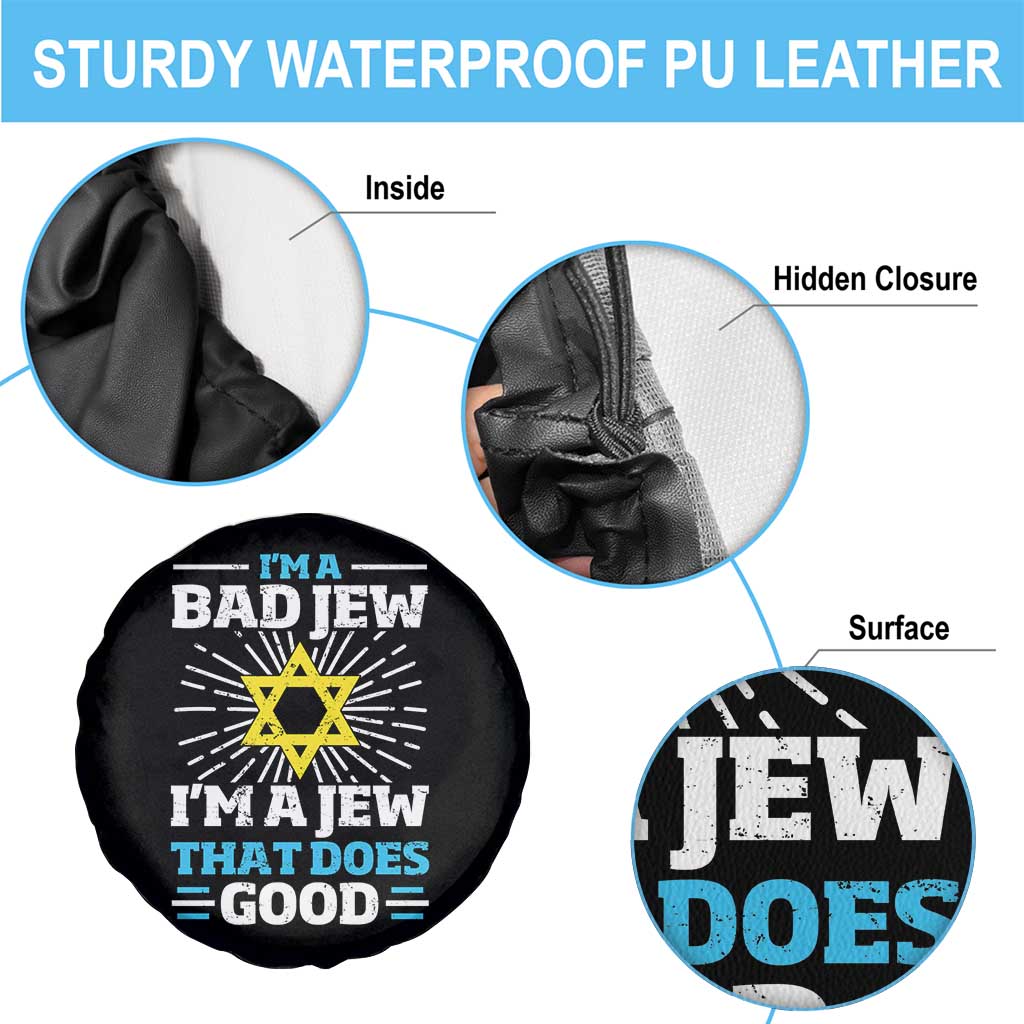 Funny Jewish Spare Tire Cover I Am A Bad Jew I Am A Jew That Does Good TS11 Print Your Wear