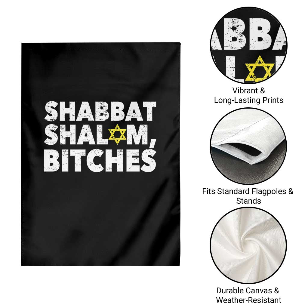 Funny Hanukkah Shabbat Shalom Bitches Garden Flag Star Of David TS11 Print Your Wear