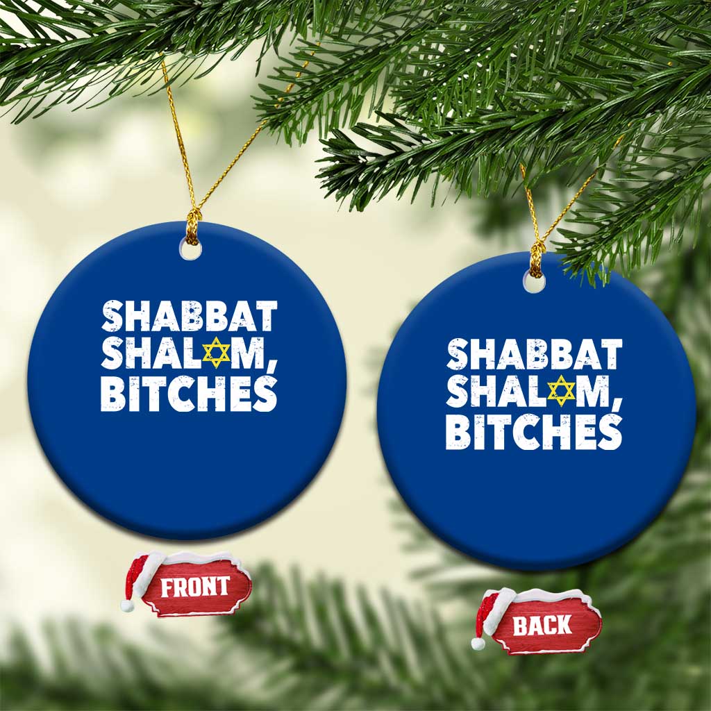 Funny Hanukkah Shabbat Shalom Bitches Ceramic Ornament Star Of David TS11 1pc Blue Print Your Wear
