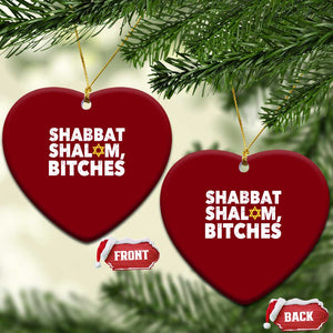 Funny Hanukkah Shabbat Shalom Bitches Ceramic Ornament Star Of David TS11 Print Your Wear