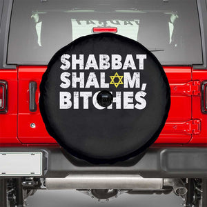 Funny Hanukkah Shabbat Shalom Bitches Spare Tire Cover Star Of David TS11 Black Print Your Wear