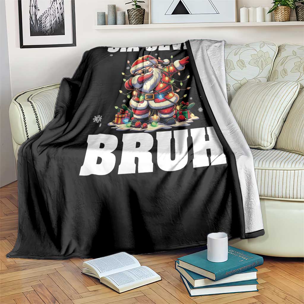 Funny Christmas 67 Six Seven Bruh Throw Blanket Dabbing Santa TS11 Print Your Wear
