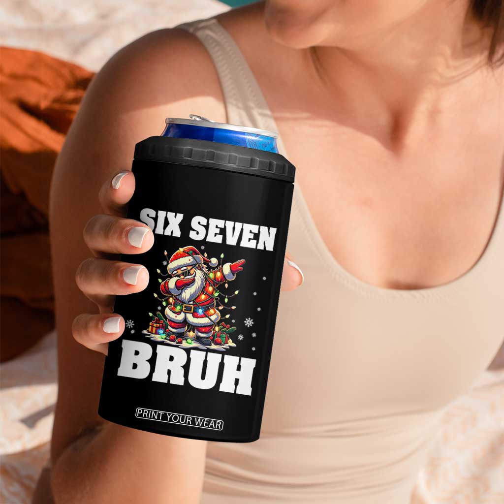 Funny Christmas 67 Six Seven Bruh 4 in 1 Can Cooler Tumbler Dabbing Santa TS11 Print Your Wear