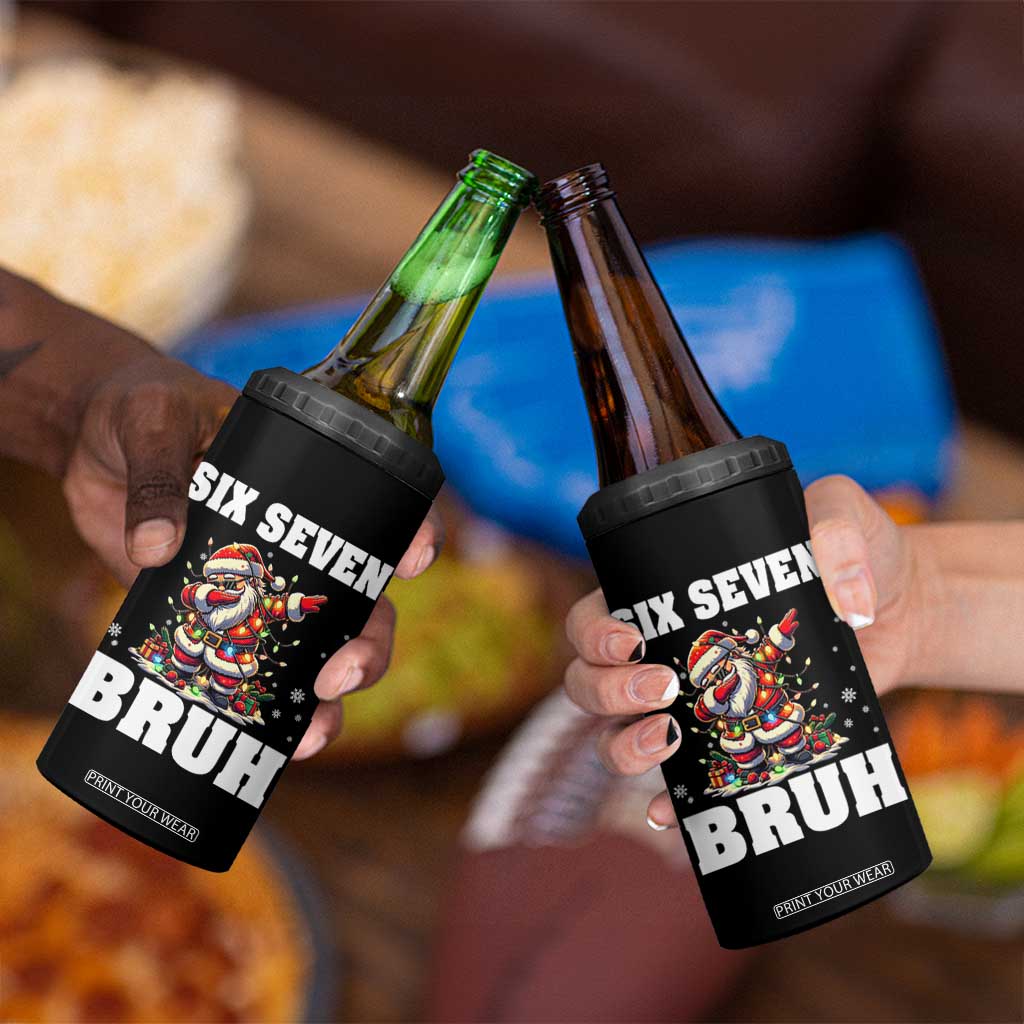 Funny Christmas 67 Six Seven Bruh 4 in 1 Can Cooler Tumbler Dabbing Santa TS11 Print Your Wear