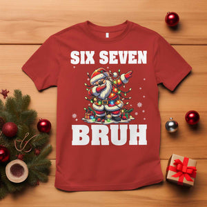 Funny Christmas 67 Six Seven Bruh T Shirt Dabbing Santa TS11 Red Print Your Wear