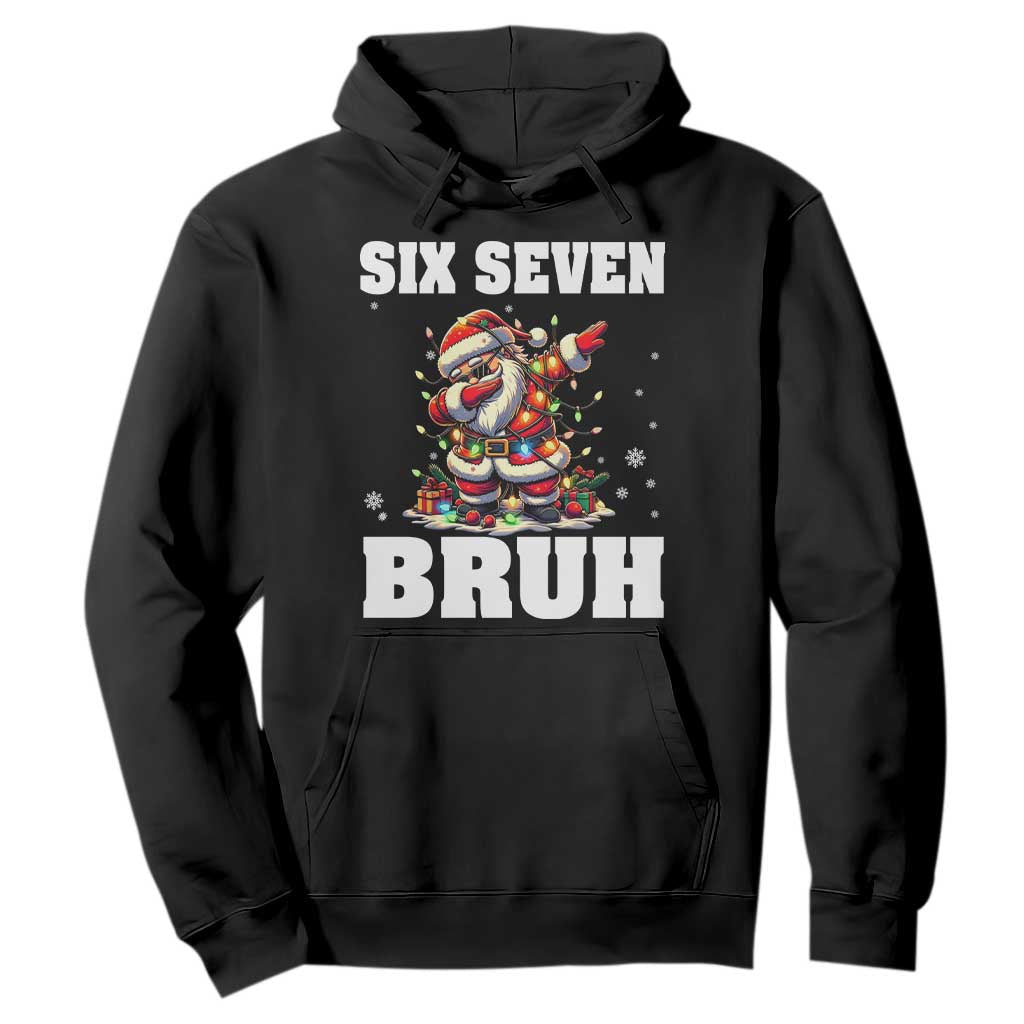 Funny Christmas 67 Six Seven Bruh Hoodie Dabbing Santa TS11 Black Print Your Wear