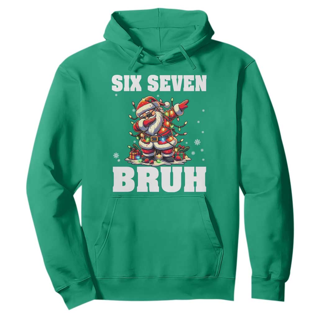 Funny Christmas 67 Six Seven Bruh Hoodie Dabbing Santa TS11 Irish Green Print Your Wear