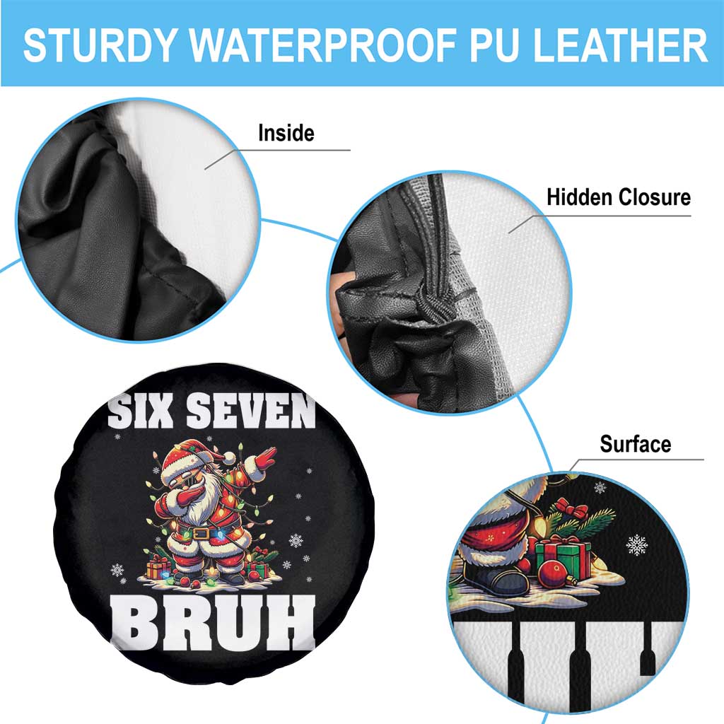 Funny Christmas 67 Six Seven Bruh Spare Tire Cover Dabbing Santa TS11 Print Your Wear