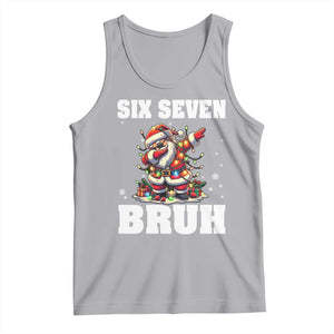 Funny Christmas 67 Six Seven Bruh Tank Top Dabbing Santa TS11 Athletic Heather Print Your Wear