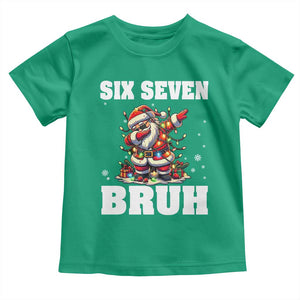 Funny Christmas 67 Six Seven Bruh Toddler T Shirt Dabbing Santa TS11 Irish Green Print Your Wear