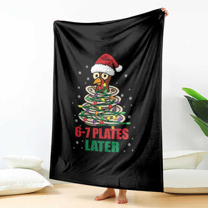 Funny 67 Christmas Throw Blanket 6 7 Plates Later Xmas Dinner Turkey TS11 Print Your Wear
